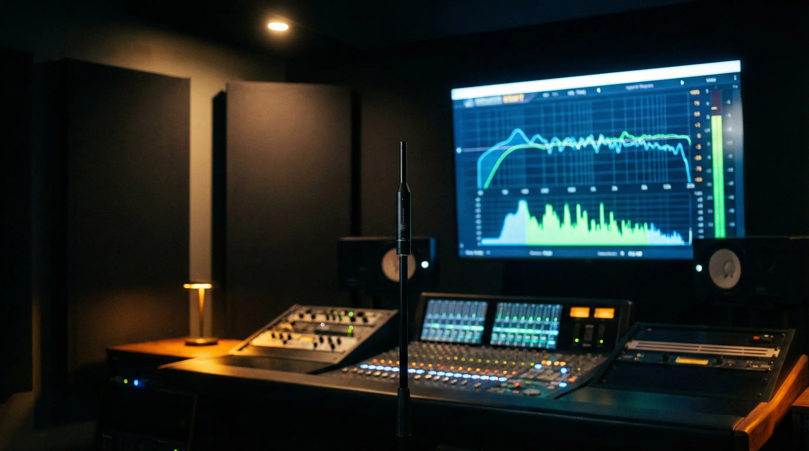Final acoustic calibration and equipment tuning for optimal studio performance